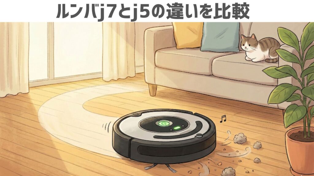 【iRobot】ルンバj7とj5の違いを比較！スペックと口コミからどっちがおすすめか解説