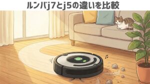 【iRobot】ルンバj7とj5の違いを比較！スペックと口コミからどっちがおすすめか解説